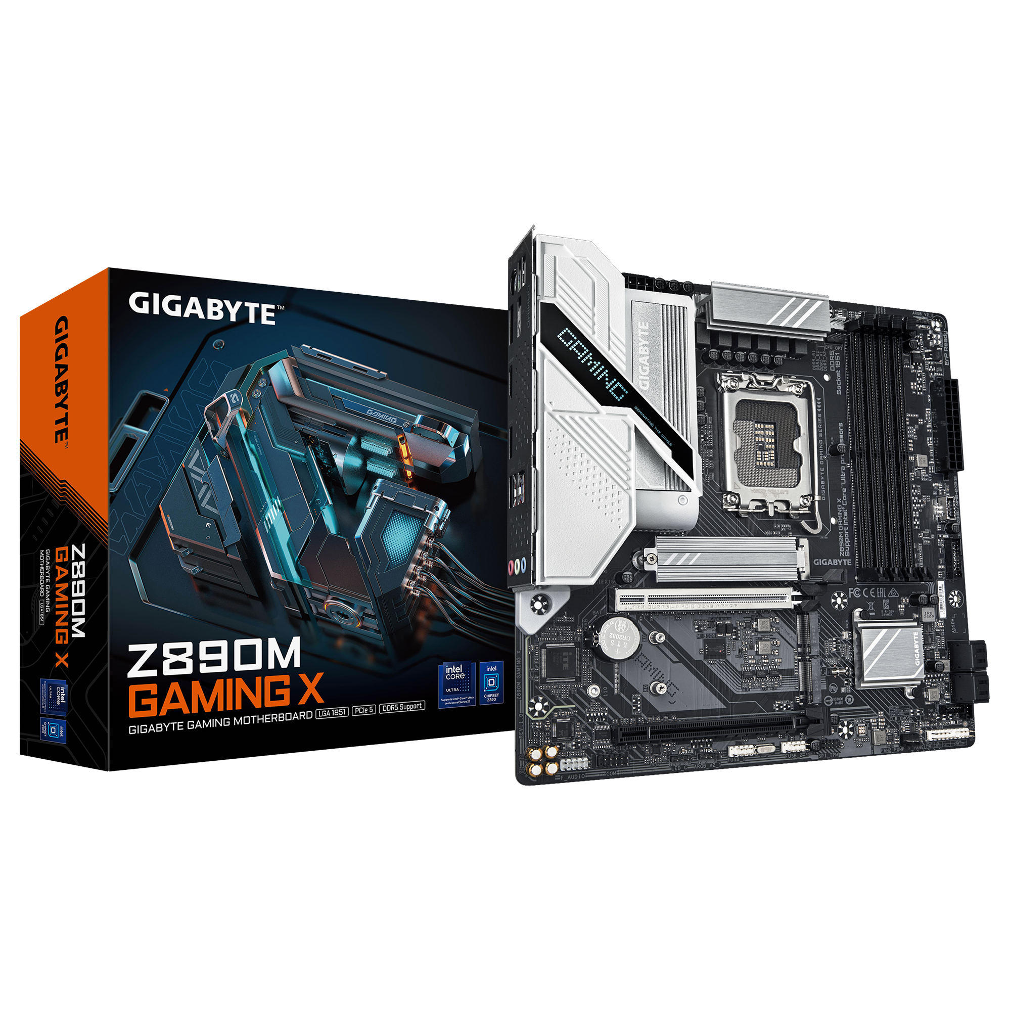 487457-z890m-gaming-x-4719331865160-0.webp Gigabyte Z890M GAMING X Processor family Intel Processor socket LGA1851 DDR5 Supported hard disk drive interfaces M.2, SATA Number of SATA connectors 4