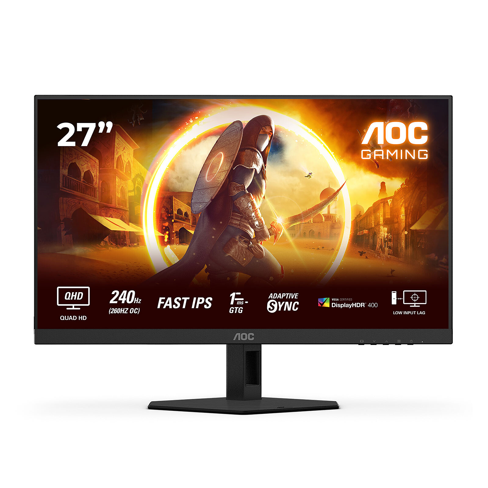 488159-q27g4zr-4038986182973-0.webp AOC Q27G4ZR 27 ” Fast IPS QHD 16:9 240 Hz 1 ms 2560 x 1440 pixels 400 cd/m² HDMI ports quantity 2 Black