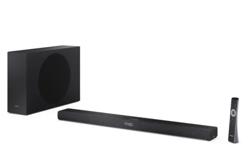 Sharp 2.1ch Ultra-slim Dolby Atmos/DTS Virtual: X Soundbar with Wireless Subwoofer   HT-SBW320   360 W   Bluetooth   Black   Wireless connection