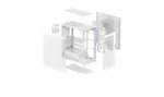 Deepcool Case   CG580 4F V2 WH   White   ATX