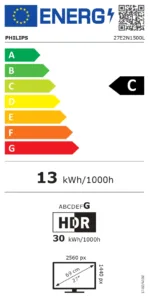 Philips   27E2N1500L/00   27 ”   IPS   Quad HD   16:9   75 Hz   4 ms   2560 x 1440 pixels   300 cd/m²   HDMI ports quantity 1   Black
