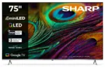 Sharp 4K QLED TV   75JP7265E   75   Smart TV   Google TV   UHD