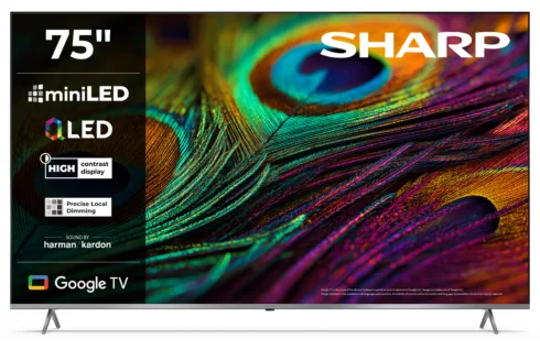 Sharp 4K QLED TV   75JP7265E   75   Smart TV   Google TV   UHD