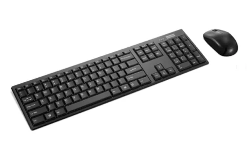 Lenovo 100 Wireless Combo Keyboard and Mouse   Keyboard and Mouse Set   Wireless   Mouse included   US Euro   Black