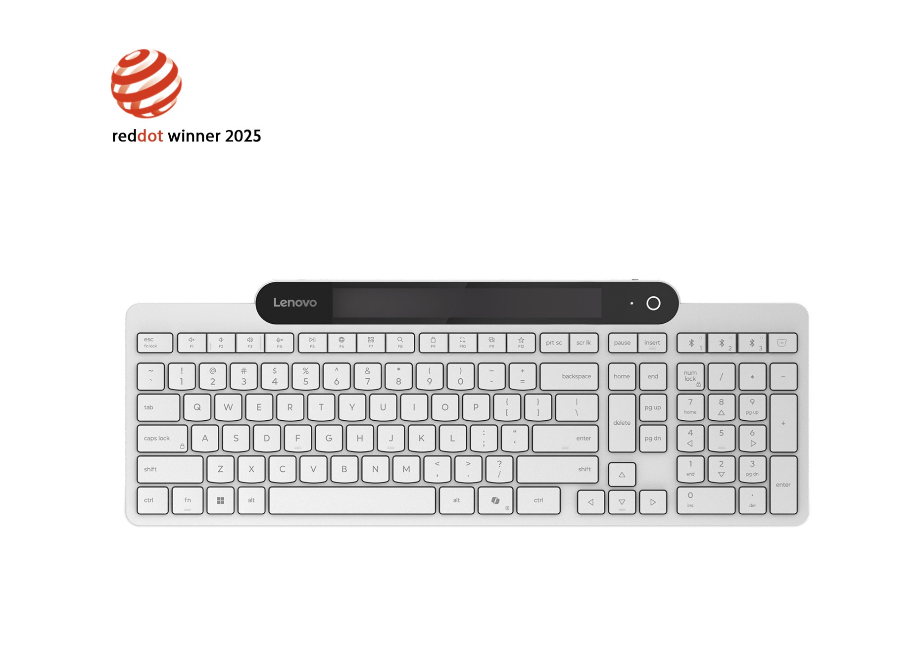 491534-gy41r69583-195892122852-0.webp Lenovo 800 Self-Charging Bluetooth Keyboard-US English Keyboard Bluetooth US English White