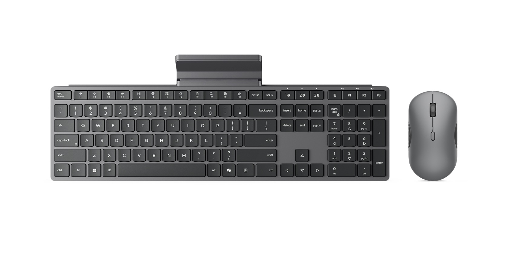 491535-gx31s04959-195892125945-0.webp Lenovo 700 Modern Multi-Device Keyboard and Mouse Set Wireless Mouse included US Bluetooth Luna Grey