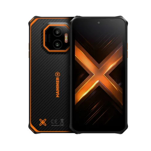 Hammer   Energy X2   Black/Orange   6.1 ”   IPS   1560 x 720 pixels   Mediatek   Dimensity 6300   Internal RAM 8 GB   256 GB   microSD   Dual SIM   4G   5G   Main camera resolution 50 MP   Android   15   5000 mAh
