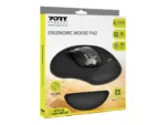 PORT CONNECT   Ergonomic Mouse Pad   200 x 230 x 20 mm   Black