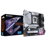 Gigabyte B760M AORUS ELITE WIFI6E GEN5   Processor family Intel   Processor socket LGA1700   DDR5   Supported hard disk drive interfaces M.2, SATA   Number of SATA connectors 4