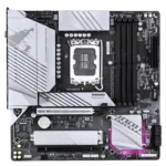 Gigabyte B760M AORUS ELITE WIFI6E GEN5   Processor family Intel   Processor socket LGA1700   DDR5   Supported hard disk drive interfaces M.2, SATA   Number of SATA connectors 4