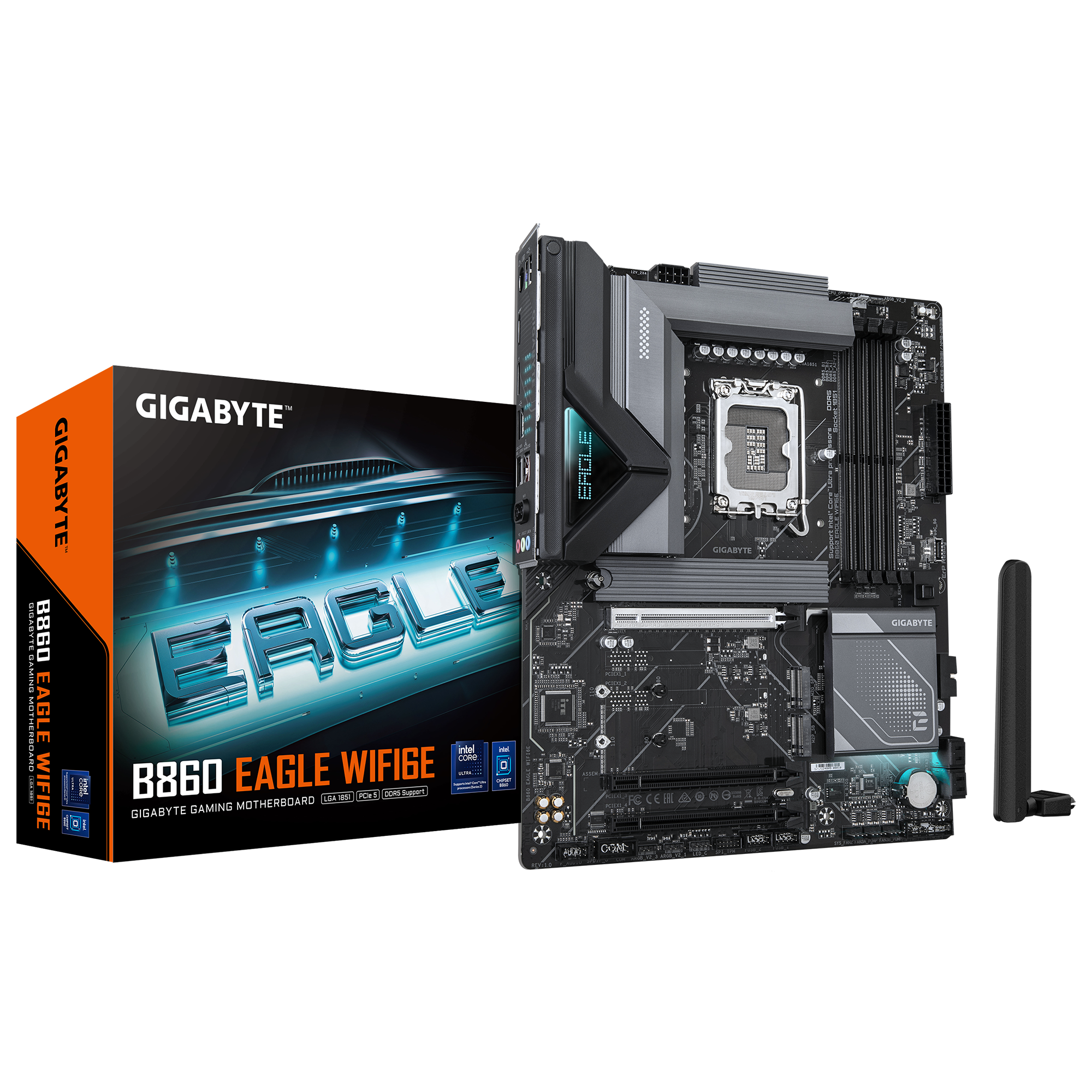 493047-b860-eagle-wifi6e-4719331866822-0.webp Gigabyte B860 EAGLE WIFI6E Processor family Intel Processor socket LGA1851 DDR5 Supported hard disk drive interfaces SATA, M.2 Number of SATA connectors 4