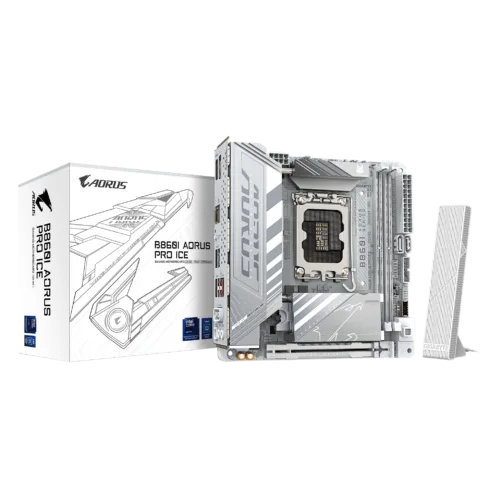 Gigabyte B860I AORUS PRO ICE   Processor family Intel   Processor socket LGA1851   DDR5   Supported hard disk drive interfaces SATA, M.2   Number of SATA connectors 2