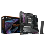 Gigabyte B860M AORUS ELITE WIFI6E   Processor family Intel   Processor socket LGA1851   DDR5   Supported hard disk drive interfaces SATA, M.2   Number of SATA connectors 4