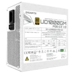 Power Supply GIGABYTE UD1000GM PG5 ICE ATX 3.1 1000 Watts Efficiency 80 PLUS GOLD PFC Active MTBF 100000 hours GP-UD1000GMPG5ICE