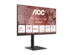 AOC   U27E4CV   27 ”   IPS   UHD   16:9   60 Hz   4 ms   3840 x 2160 pixels   400 cd/m²   HDMI ports quantity 2   Black