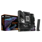 Gigabyte X870M AORUS ELITE WIFI7   Processor family AMD   Processor socket AM5   DDR5   Supported hard disk drive interfaces SATA, M.2   Number of SATA connectors 2