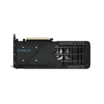 Vaizdo plokštė GIGABYTE GeForce RTX 5060, šoninis vaizdas su prievadų išdėstymu