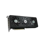 Vaizdo plokštė GIGABYTE GeForce RTX 5060, šoninis vaizdas su prievadų išdėstymu