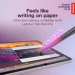 Lenovo Yoga Tab Wi-Fi (w/o power adapter)   ZAG60208SE   11.1 ”   Seashell   LTPS   3200 x 2000 pixels   Qualcomm   Snapdragon 8 Gen 3 Mobile Platform   12 GB   Soldered LPDDR5x   256 GB   Wi-Fi   Front camera   13 MP   Rear camera   13+2 MP   Bluetooth   5.4   Android   Android 15 or Later   Warranty 24 month(s)   Lenovo Tab Pen Pro