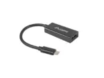 Lanberg USB-C (M) 3.1 to Displayport (F) Adapter cable 15cm, Black   AD-UC-DP-01