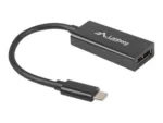 Lanberg USB-C (M) 3.1 to Displayport (F) Adapter cable 15cm, Black   AD-UC-DP-01