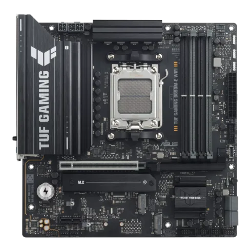 Asus TUF GAMING B850M-E WIFI   Processor family AMD   Processor socket AM5   DDR5   Supported hard disk drive interfaces SATA, M.2   Number of SATA connectors 4