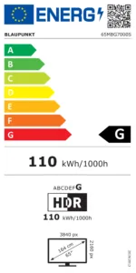 Blaupunkt Mini LED TV   65MBG7000S   65   Smart TV   Google TV   Black