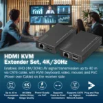 Digitus   HDMI KVM Extender Set, 4K/30Hz   DS-55357