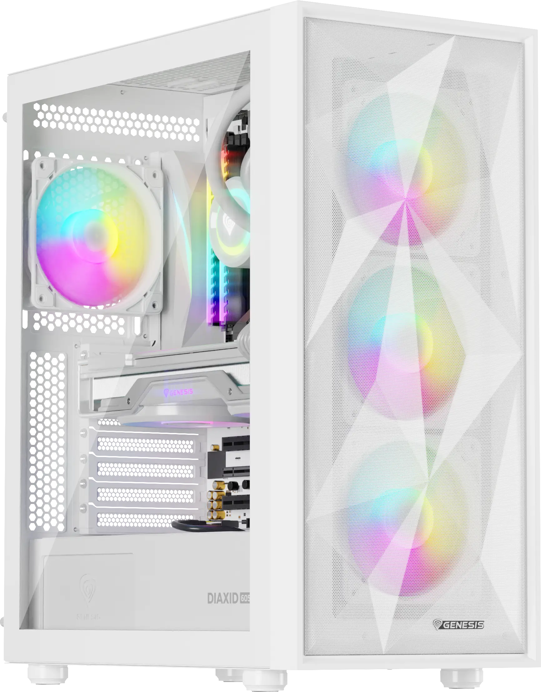 498904-npc-2173-5901969444544-0.webp Genesis Gaming PC Case Diaxid 605 ARGB White Midi Tower