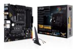 Mainboard ASUS AMD B550 SAM4 MicroATX Memory DDR4 Memory slots 4 1xPCI-Express 3.0 1x 1xPCI-Express 3.0 16x 1xPCI-Express 4.0 16x 2xM.2 1xHDMI 1xDisplayPort 2xUSB 2.0 5xUSB 3.2 1xUSB type C 1xPS/2 1xOptical S/PDIF 1xRJ45 5xAudio port TUFGAMB550MPLUSWIFIII