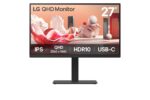 LCD monitoris LG 27BA75QB-B su 27" IPS paneliu ir 2560x1440 raiška