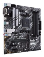 Mainboard ASUS AMD B550 SAM4 MicroATX Memory DDR4 Memory slots 4 2xPCI-Express 3.0 1x 1xPCI-Express 4.0 16x 2xM.2 1x15pin D-sub 1xDVI-D 1xHDMI 6xUSB 3.2 1xPS/2 1xRJ45 3xAudio port PRIMEB550M-A