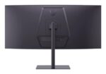 Monitorius LG 34" su išlenktu ekranu, matomas iš šono