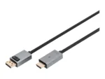 Digitus 4K DisplayPort Adapter Cable, DP – HDMI Type A   DB-340202-018-S   1.8 m