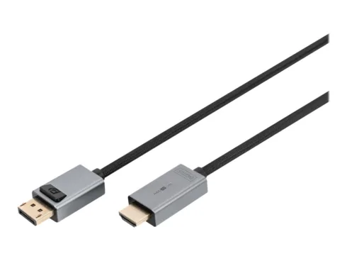 Digitus 4K DisplayPort Adapter Cable, DP – HDMI Type A   DB-340202-018-S   1.8 m