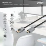 Digitus 4K DisplayPort Adapter Cable, DP – HDMI Type A   DB-340202-018-S   1.8 m