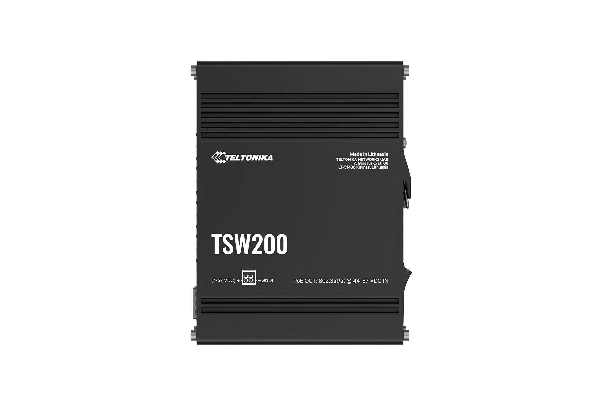 602001-tsw2000000b0-4779051843671-0.webp Teltonika TSW200 Industrial POE+ Ethernet Switch DIN rail mountable SFP ports quantity 2 PoE+ ports quantity 8