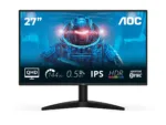 AOC   Q27B36X   27 ”   IPS   QHD   16:9   144 Hz   4 ms   2560 x 1440 pixels   300 cd/m²   HDMI ports quantity 1   Black