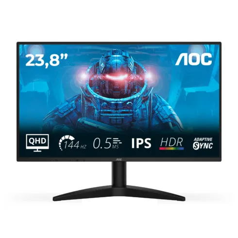 AOC   Q24B36X   24 ”   IPS   QHD   16:9   144 Hz   4 ms   2560 x 1440 pixels   300 cd/m²   HDMI ports quantity 1   Black