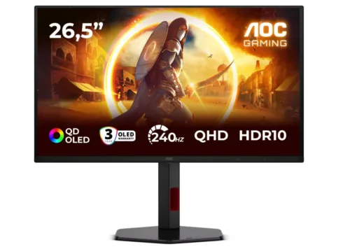 AOC   Q27G4ZDR   27 ”   QD-OLED   QHD   16:9   240 Hz   0.03 ms   2560 x 1440 pixels   400 cd/m²   HDMI ports quantity 2   Black