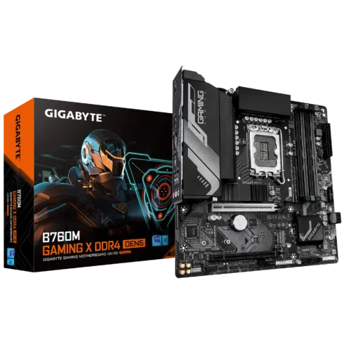 Gigabyte B760M GAMING X DDR4 GEN5   Processor family Intel   Processor socket LGA1700   DDR4   Supported hard disk drive interfaces M.2, SATA   Number of SATA connectors 4
