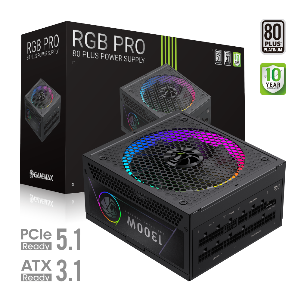 603055-rgb-pro-1300p-6931858792134-0.webp Gamemax PSU RGB PRO 1300P 1300 W Platinum Full Modular