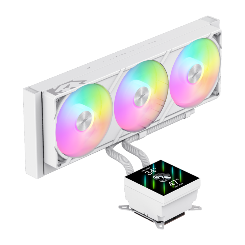 603080-glacier-360-lcd-wh-6931858754545-0.webp Gamemax CPU Liquid Cooler GLACIER 360 LCD WH White