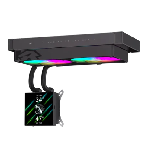 Gamemax CPU Liquid Cooler   GLACIER 240 LCD BK   Black