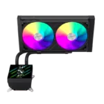 Gamemax CPU Liquid Cooler   GLACIER 240 LCD BK   Black