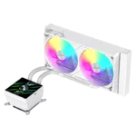 Gamemax CPU Liquid Cooler   GLACIER 240 LCD WH   White
