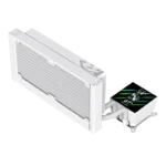 Gamemax CPU Liquid Cooler   GLACIER 240 LCD WH   White