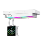 Gamemax CPU Liquid Cooler   GLACIER 240 LCD WH   White