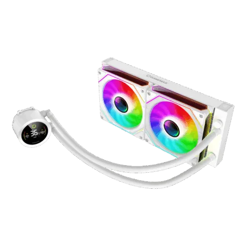 Gamemax CPU Liquid Cooler   ICEBURG 240 DIGITAL WH   White