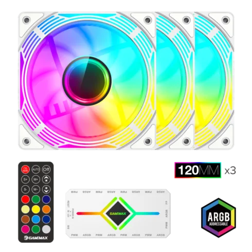 Gamemax Case Fan   KF300 WH   White